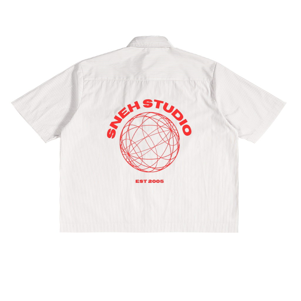 SNEH STUDIO Vertical Stripe Boxy Shirt