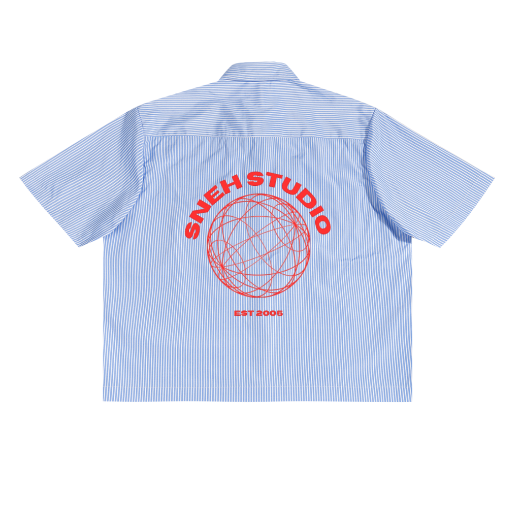 SNEH STUDIO Vertical Stripe Boxy Shirt