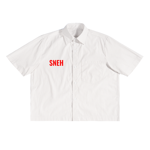 SNEH STUDIO Vertical Stripe Boxy Shirt
